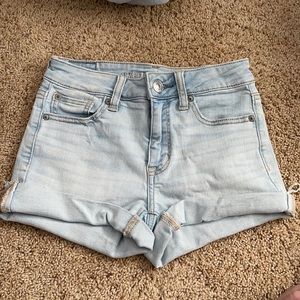 american eagle hi rise shorties